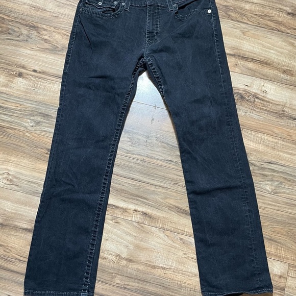 Men’s Ricky Relaxed Straight Leg Black True Religion Pants Size (36”x 31”) - Picture 1 of 10